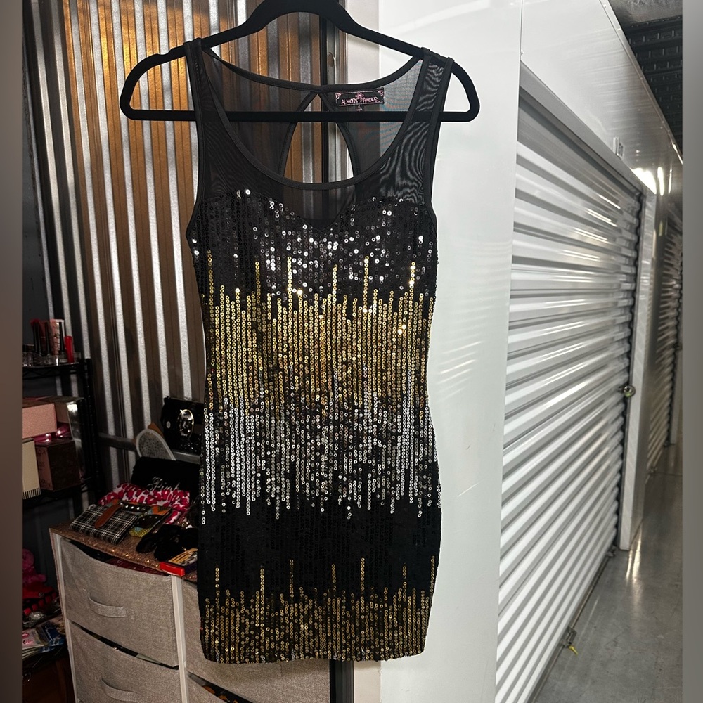 Black Sequin Embellished Top